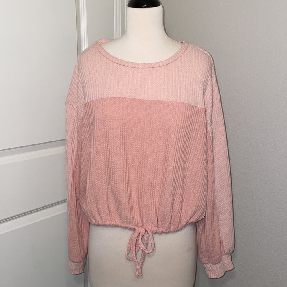 HOLLISTER long sleeve Open Back Waffle Knit shirt top in women’s XS . - Picture 2 of 10